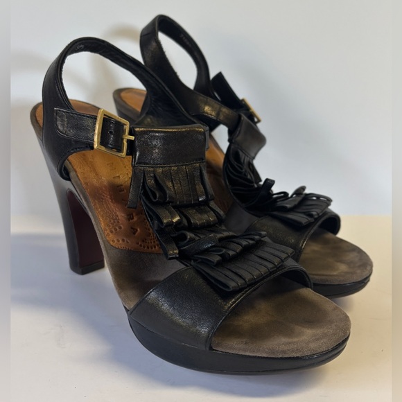 Chie Mihara fringe Tamai heels size 7.5 - Picture 3 of 8